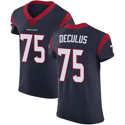 Men's Elite Austin Deculus Houston Texans Navy Blue Team Color Vapor Untouchable Jersey