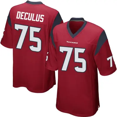 Men's Game Austin Deculus Houston Texans Red Alternate Jersey