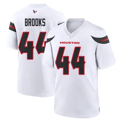 Men's Game British Brooks Houston Texans White Jersey