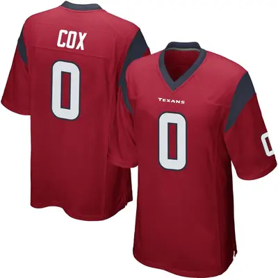 Men's Game Eli Cox Houston Texans Red Alternate Jersey