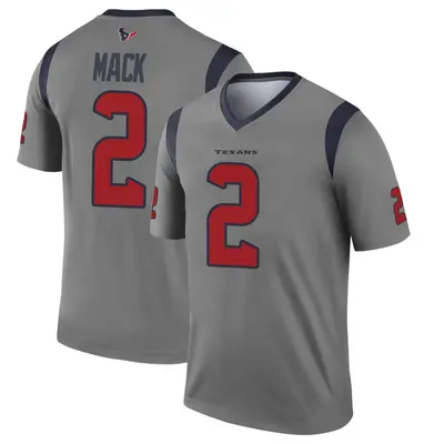 Men's Legend Marlon Mack Houston Texans Gray Inverted Jersey