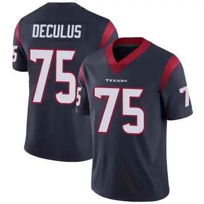Men's Limited Austin Deculus Houston Texans Navy Blue Team Color Vapor Untouchable Jersey