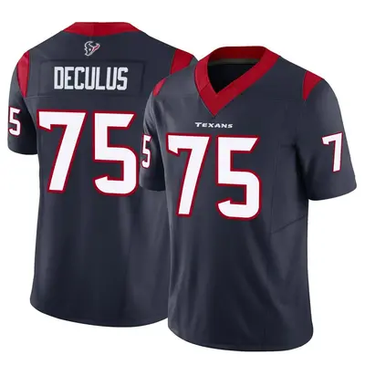 Men's Limited Austin Deculus Houston Texans Navy Vapor F.U.S.E. Jersey