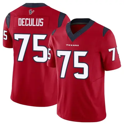 Men's Limited Austin Deculus Houston Texans Red Vapor F.U.S.E. Jersey