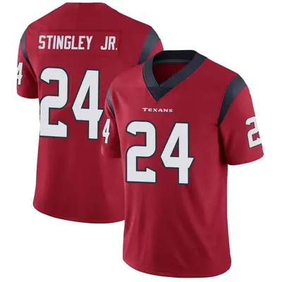 Men's Limited Derek Stingley Jr. Houston Texans Red Alternate Vapor Untouchable Jersey
