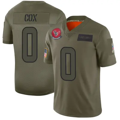 Men's Limited Eli Cox Houston Texans Camo 2019 Salute to Service Jersey