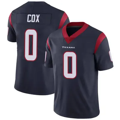 Men's Limited Eli Cox Houston Texans Navy Blue Team Color Vapor Untouchable Jersey