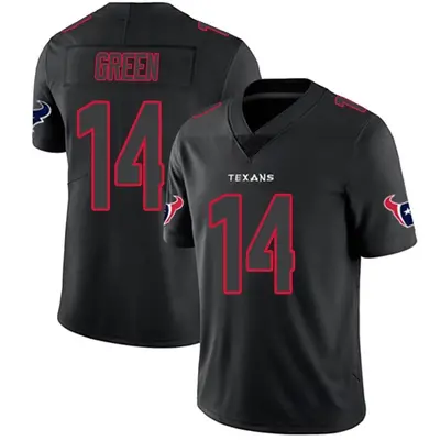 Men's Limited T.J. Green Houston Texans Black Impact Jersey