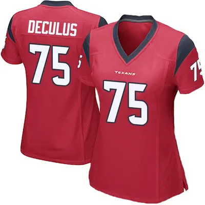 Women's Game Austin Deculus Houston Texans Red Alternate Jersey