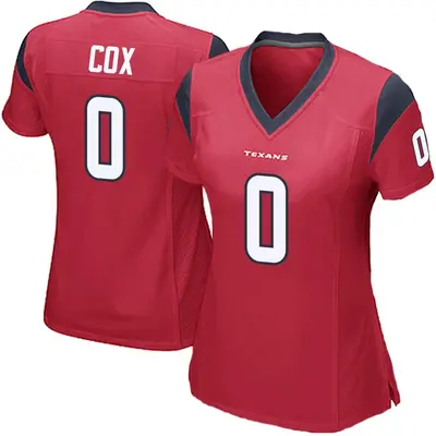 Women's Game Eli Cox Houston Texans Red Alternate Jersey