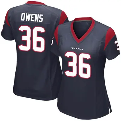 Women's Game Jonathan Owens Houston Texans Navy Blue Team Color Jersey