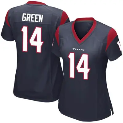 Women's Game T.J. Green Houston Texans Navy Blue Team Color Jersey