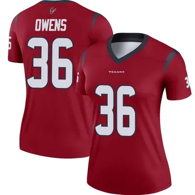 Women's Legend Jonathan Owens Houston Texans Red Jersey