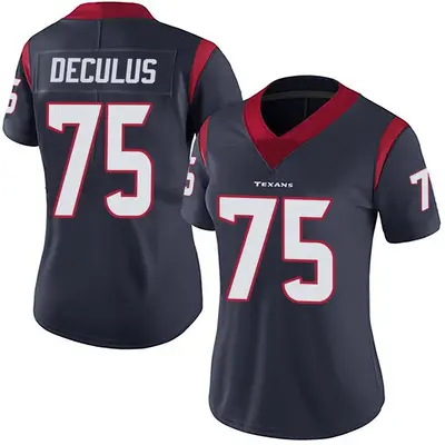 Women's Limited Austin Deculus Houston Texans Navy Blue Team Color Vapor Untouchable Jersey