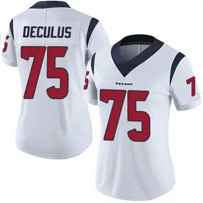 Women's Limited Austin Deculus Houston Texans White Vapor Untouchable Jersey