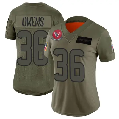 Women's Limited Jonathan Owens Houston Texans Camo 2019 Salute to Service Jersey