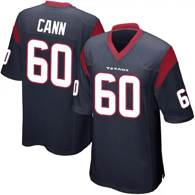 Youth Game A.J. Cann Houston Texans Navy Blue Team Color Jersey