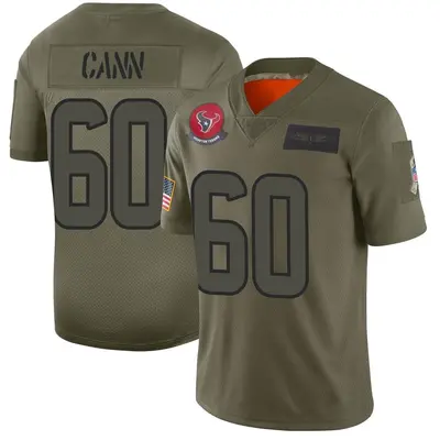 Youth Limited A.J. Cann Houston Texans Camo 2019 Salute to Service Jersey