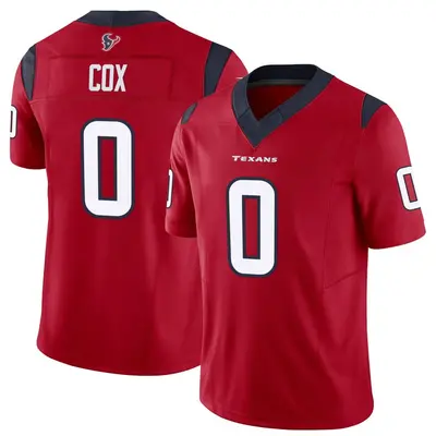 Youth Limited Eli Cox Houston Texans Red Vapor F.U.S.E. Jersey
