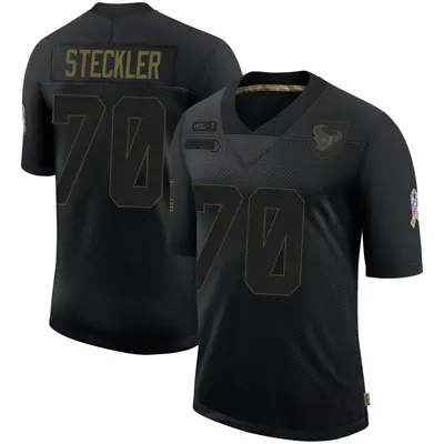Youth Limited Jordan Steckler Houston Texans Black 2020 Salute To Service Jersey